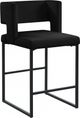Meridian Furniture Caleb Black Velvet Counter Stool-0