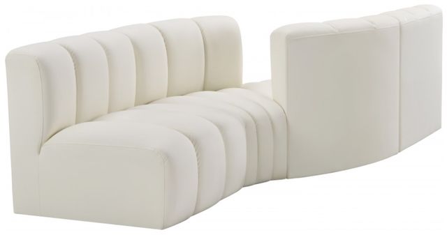 Meridian Furniture Arc 4-Piece Cream Leather Modular Sectional-0
