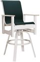 Telescope Casual Customizable Leeward Fabric/Plastic Outdoor Sling Bar Height Swivel Arm Chair with Rustic Arms-0