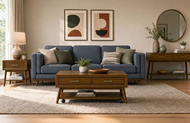 Elements International Santa Barbara Walnut Sofa Table-1