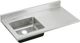 Elkay Lustertone® Classic Lustrous Satin 48" x 25" x 7-1/2" 4-Hole Single Bowl Sink Top with Right Drainboard-0