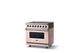 Viking® 5 Series 36" Blush Pro Style Induction Range with Polished Chrome Trim-2