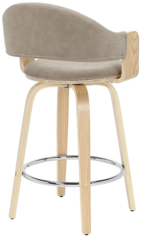 Armen Living Daxton Oak/Vintage Taupe Counter Stool-3