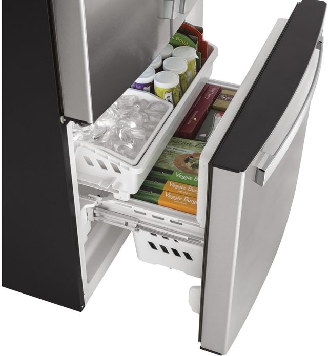 GE® 33 in. 18.6 Cu. Ft. Fingerprint Resistant Stainless Steel Counter Depth French Door Refrigerator-7