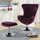 Furniture of America® Eloise 2-Piece Purple Accent Chair with Ottoman Set-1