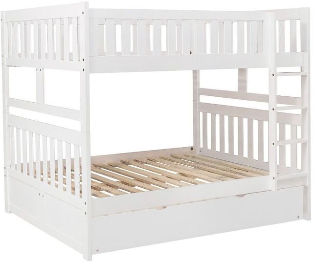 Homelegance® Galen White Full/Full Youth Bunk Bed with Twin Trundle -3