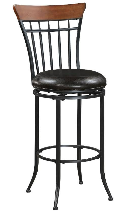 Homelegance® Ira Black Pub Swivel Chair-0