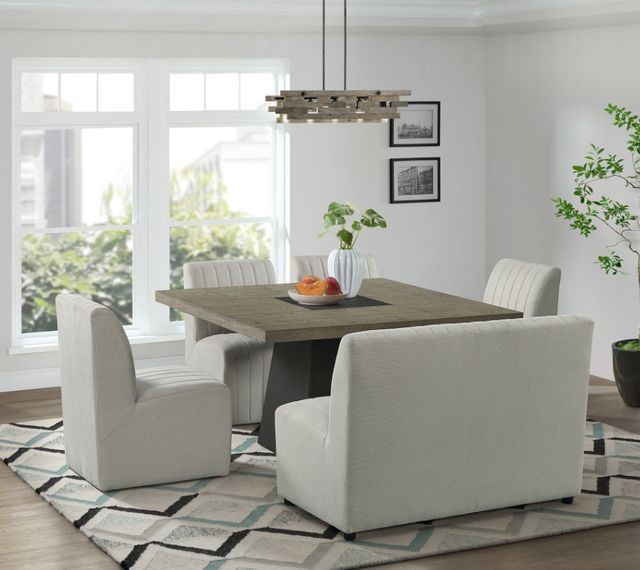 Elements International Jemma 6-Piece Gray Dining Table Set-1