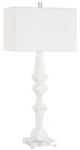 Uttermost® Mayme Matte White Table Lamp with Crystal Accent-0