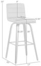 Armen Living Vienna Black Brushed/Gray Swivel Counter Stool-2