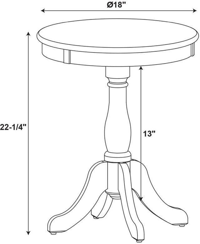 Powell® Palmetto Black Round Table-2