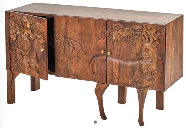 Jaipur Furniture Cervidae Brown Credenza Cabinet-1