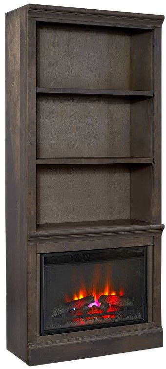aspenhome® Churchill Ghost Black 74" Fireplace Display Case-0