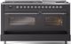 Ilve® Nostalgie II Series 60" Graphite Matte Pro Style Dual Fuel Range-4