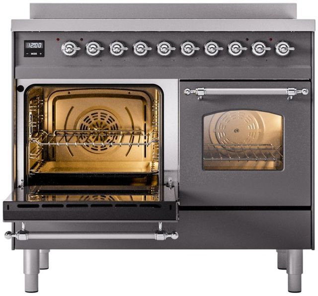 Ilve® Nostalgie II Series 40" Matte Graphite Pro Style Induction Range-2