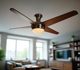 YHD Taysom Dark Wood/Nickel 52'' Indoor Ceiling Fan-1