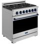 Thor Kitchen Gordon Ramsay Collection 36" Stainless Steel Pro Style Liquid Propane Range with Precision Knob Control and Blue Trim-2