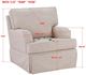 Forty West Murdoch Limestone Swivel Rocker Accent Chair-1