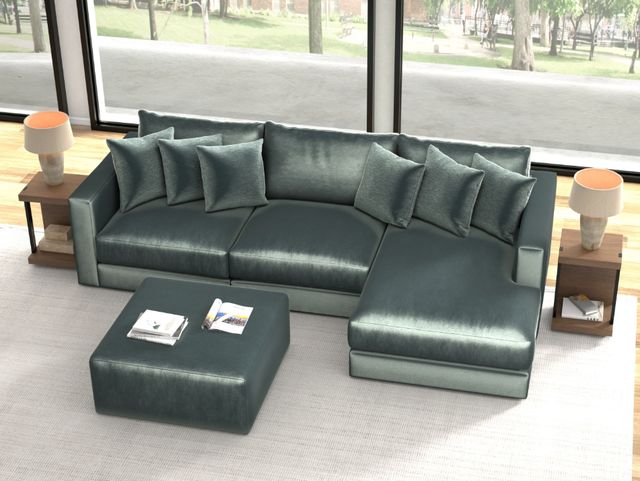 Jackson Furniture Remington 4-Piece Pine Right Arm Facing Chaise Sectional with Ottoman-1
