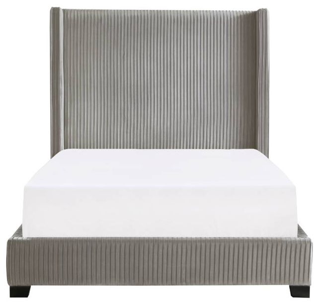 Mazin Furniture Glenbury Taupe Queen Upholstered Panel Bed-1