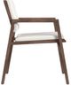 Flexsteel® Nova 2-Piece Dark Brown/Ivory Canvas/Sunbrella Outdoor Dining Chair Set-2