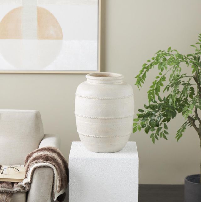 Deco Marche Distressed Cream Vase-3