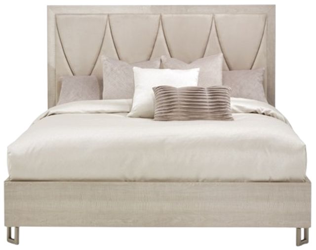 Michael Amini® Marin Greige California King Upholstered Panel Bed-2