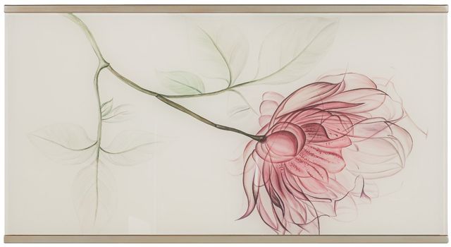 Hooker® Furniture Susan G. Komen Glass Top Blossoming Hope Writing Desk with Gold Base-3