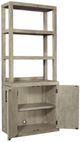 aspenhome® Platinum Gray Linen Door Bookcase-1