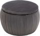 TOV Furniture Fleur Grey Velvet Storage Ottoman-1