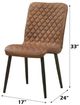 ACME Furniture Millerton 2-Piece Antique Black/Vintage Chocolate Dining Side Chair Set-2
