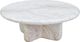 TOV Furniture Juju White Short Faux Marble Indoor/Outdoor Round Coffee Table-0