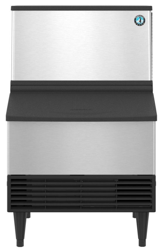 Hoshizaki Crescent® Cuber 24" 213 lb. Stainless Steel Air-Cooled Ice Maker with Built In Storage Bin-0