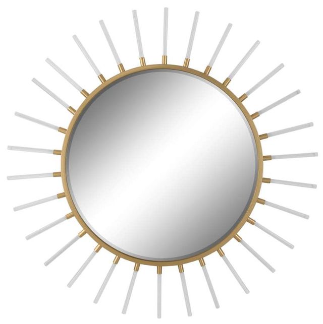 Uttermost® Oracle Chrome/Gold Starburst Mirror-0