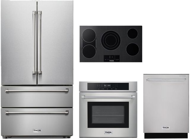 Thor Kitchen® 4 Piece Stainless Steel Electric Kitchen Package-0