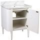 Currey & Company Briallen 30" White Vanity with Oval Undermount Sink-3