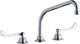 Elkay Chrome 8" Centerset Concealed Deck Faucet with 10" High Arc Spout and 6" Wristblade Handles-0