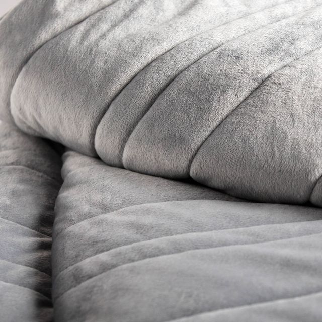 Malouf® Woven Anchor™ Ash 12 lbs Throw Weighted Blanket-1