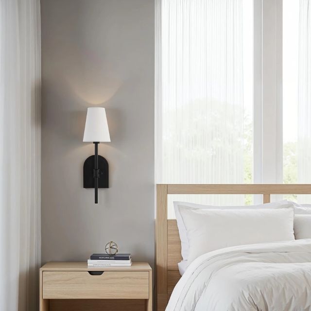 Renwil® Mililani Matte Black Wall Sconce-1