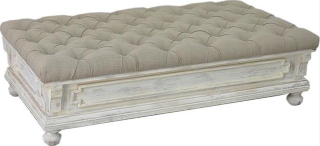 Jaipur Furniture Winton Gray/White Ottoman-0