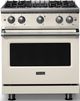 Viking® 5 Series 30" Pure White Pro Style Gas (LP) Range with Polished Chrome Trim-0