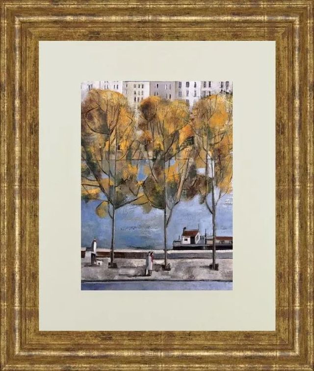 Classy Art Autumn in Paris by Didier Lourenco Framed Print Wall Art-1