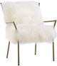 TOV Furniture Lena White Sheepskin Chair-1