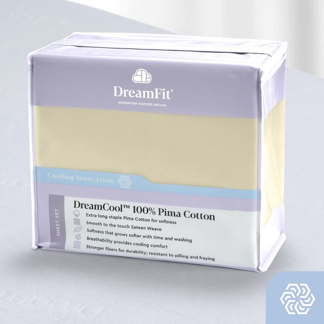 DreamFit® DreamCool™ Pima Cotton Ivory Split King Sheet Set-1