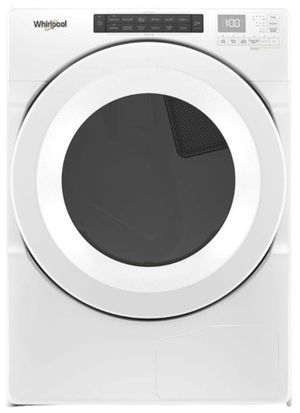 Whirlpool Front Load Ventless Electric Dryer Whirlpool 7.4 Cu. Ft. White Front Load Ventless Electric Dryer