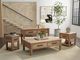 International Furniture Direct Natural Parota Brown Cocktail Table-0