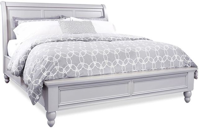 aspenhome® Cambridge Light Gray Paint California King Sleigh Bed-0