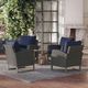 New Classic® Home Furnishings Fiji 4-Piece Blue/Breezy Gray Fabric/Wicker Club Chair Set-1