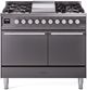 Ilve® Professional Plus II 40" Graphite Matte Pro Style Dual Fuel Range-0
