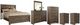 Signature Design by Ashley® Juararo 6-Piece Dark Brown Queen Panel Bed Set-0